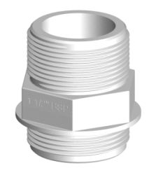 TRUDESIGN Double Nipple Aquavalve Nylon 1½" White SB-Pack 1 TRUDESIGN Double Nipple Aquavalve Nylon 1½" White SB-Pack