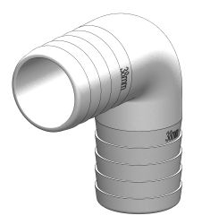 TRUDESIGN Hose Connector 90° Nylon/GRP 50mm White 1 TRUDESIGN Hose Connector 90° Nylon/GRP 50mm White