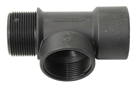 TRUDESIGN T-piece with internal/external thread, nylon/GRP, 1½", black 1 TRUDESIGN T-piece with internal/external thread, nylon/GRP, 1½", black