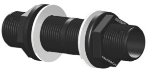 TRUDESIGN bulkhead fitting nylon/GRP 1" black