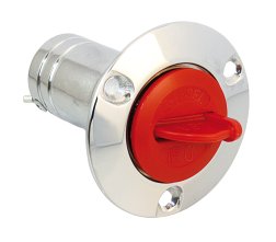 Fuel filler neck ISO 4567 MsCr/POM for 38mm hose, diesel, red