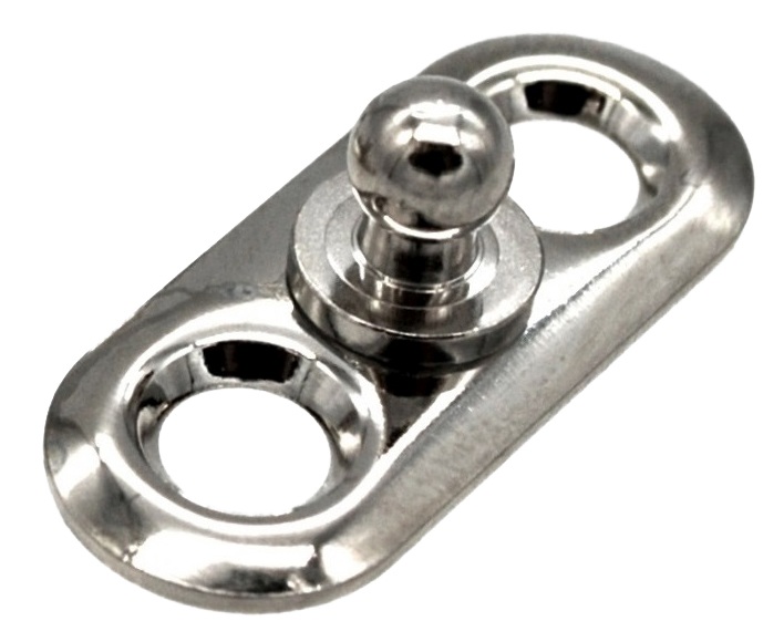 LOXX oval base plate, short, brass, nickel, for screwing, 100 pieces. 1 LOXX oval base plate, short, brass, nickel, for screwing, 100 pieces.