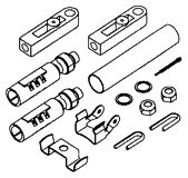 ULTRAFLEX mounting kit K57 for shift cables C2, C8, MACHzero on Johnson, Evinrude 1 ULTRAFLEX mounting kit K57 for shift cables C2, C8, MACHzero on Johnson, Evinrude