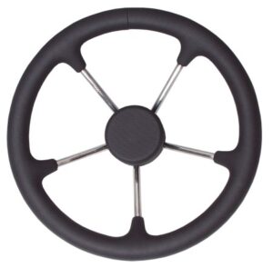 V-70 steering wheel 5 spokes 350mm stainless steel/PU