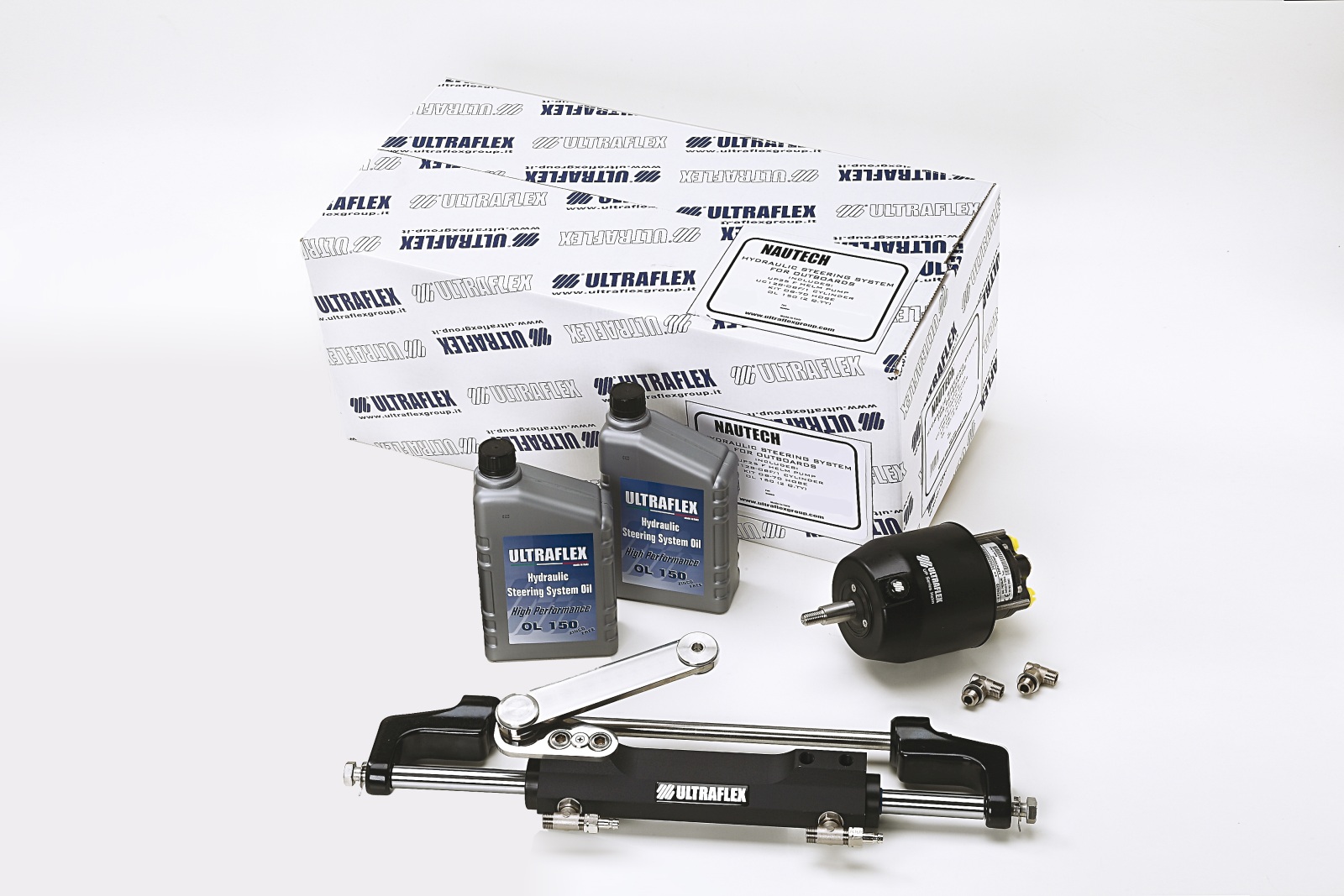 ULTRAFLEX Hydraulic Steering NauTech-1 for Outboard Motors <300HP 1 ULTRAFLEX Hydraulic Steering NauTech-1 for Outboard Motors <300HP