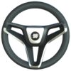 ULTRAFLEX Portofino steering wheel, soft plastic, 350mm, black/chrome 2 uf43016j