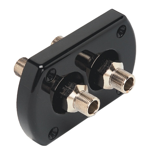ULTRAFLEX double bulkhead fitting R9 106x68mm black 1 ULTRAFLEX double bulkhead fitting R9 106x68mm black