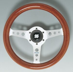 ULTRAFLEX steering wheel Capri Alu/Mahogany 320mm
