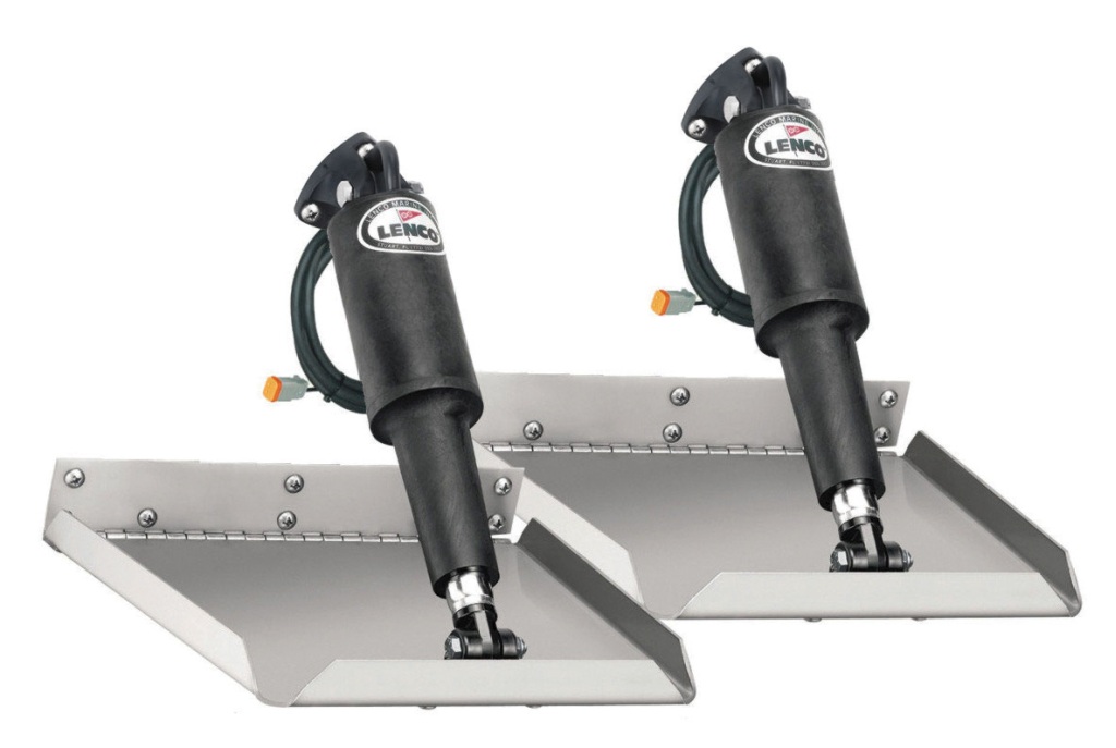 LENCO trim tabs edge mount set long 12V 300x230mm 1 LENCO trim tabs edge mount set long 12V 300x230mm