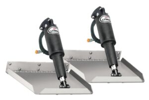 LENCO trim tabs edge mount set short 12V 230x230mm