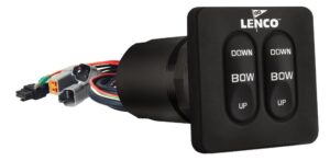 LENCO single-pole flush-mount switch 12/24V with integrated control box