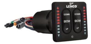 LENCO LED flush-mount switch single 12/24V with integrated control box