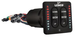LENCO LED flush-mount switch dual 12/24V with integrated control box