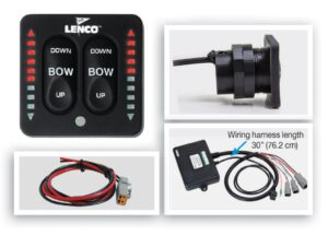LENCO LED flush-mount switch single 12/24V with external control box
