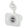 MARINCO USB-A flush-mounted double socket 12/24V 2.1A white 2 um12vdusbw b