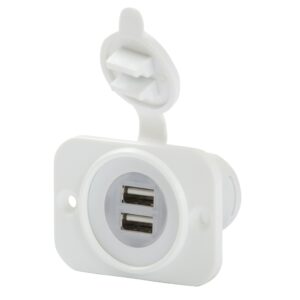 MARINCO USB-A flush-mounted double socket 12/24V 2.1A white
