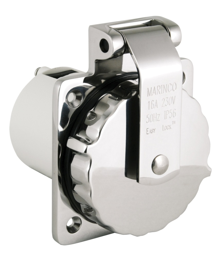 MARINCO NEMA L5 Flush Mount Socket A4 230V 16A with Screw Cover 1 MARINCO NEMA L5 Flush Mount Socket A4 230V 16A with Screw Cover
