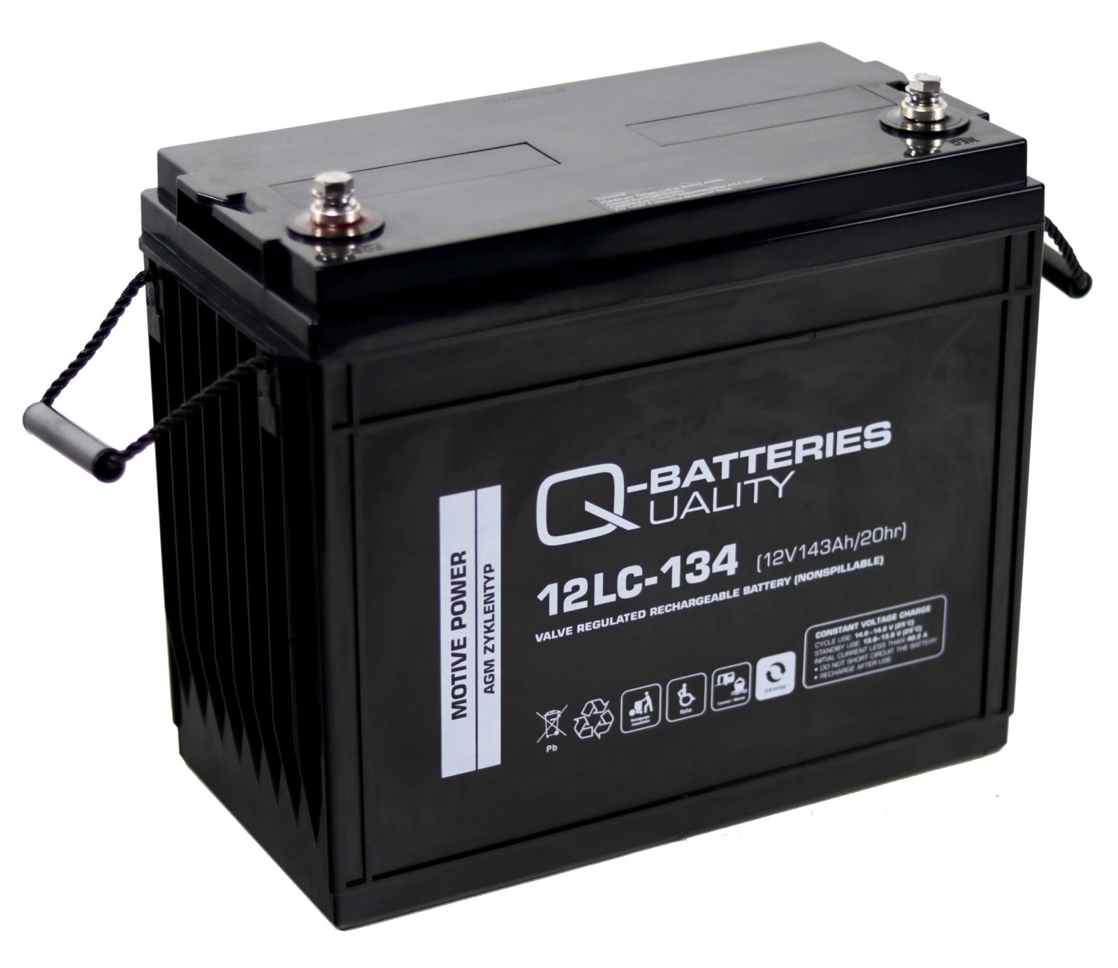 Q-BATTERIES cycle battery AGM 12LC-134 12V 143Ah 1 Q-BATTERIES cycle battery AGM 12LC-134 12V 143Ah