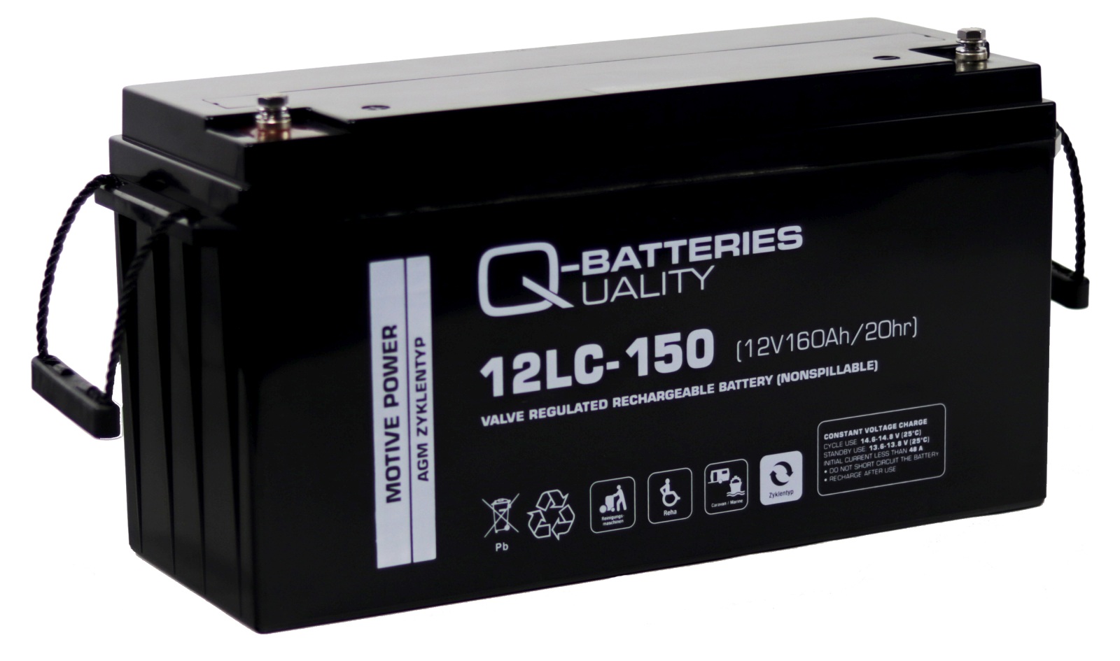 Q-BATTERIES cycle battery AGM 12LC-150 12V 160Ah 1 Q-BATTERIES cycle battery AGM 12LC-150 12V 160Ah