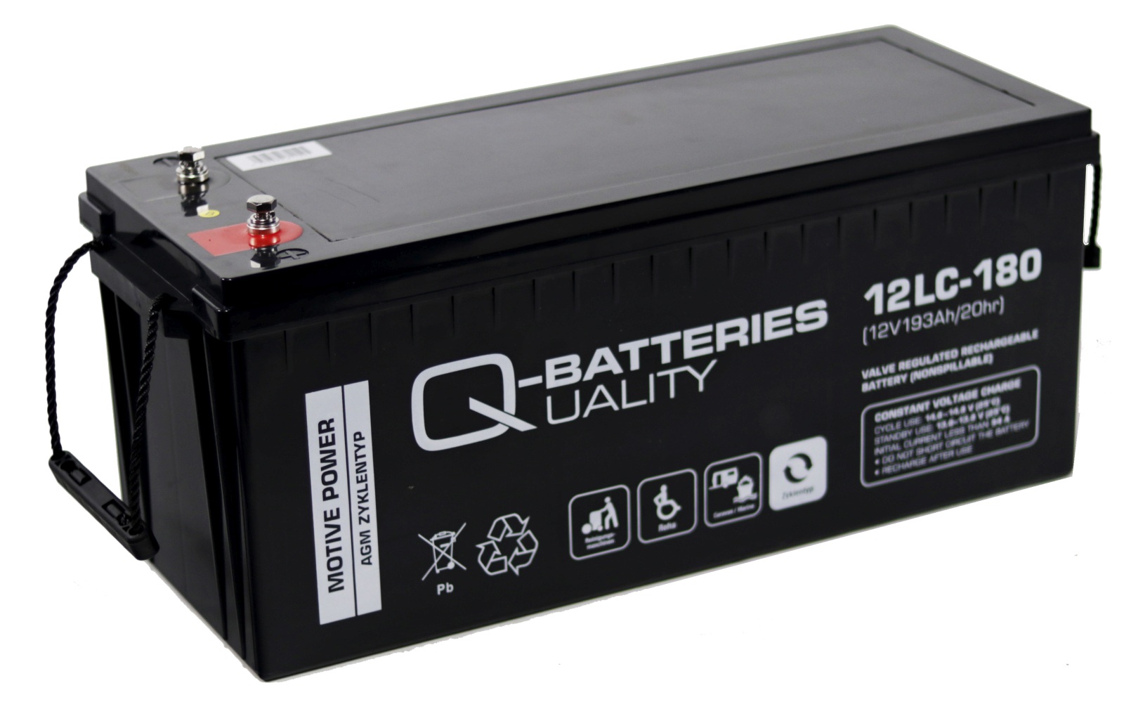 Q-BATTERIES Cycle Battery AGM 12LC-180 12V 193Ah 1 Q-BATTERIES Cycle Battery AGM 12LC-180 12V 193Ah