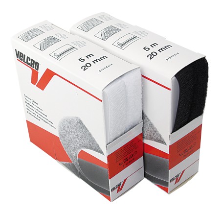 VELCRO hook and loop tape in dispenser box PA 20mm white 2x5m 1 VELCRO hook and loop tape in dispenser box PA 20mm white 2x5m