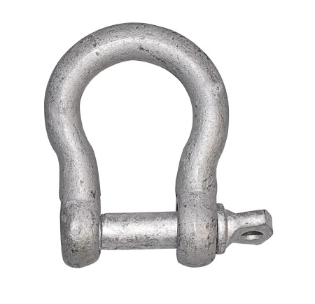 Round shackle, curved, galvanized, pin 12mm, 10 pcs. 1 Round shackle, curved, galvanized, pin 12mm, 10 pcs.