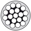 Wire rope 1x19 A4 4/6mm PVC white coated
