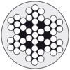 Wire rope 7x7 A4 1.25/2mm PVC clear coated 250m 2 wr77112 3