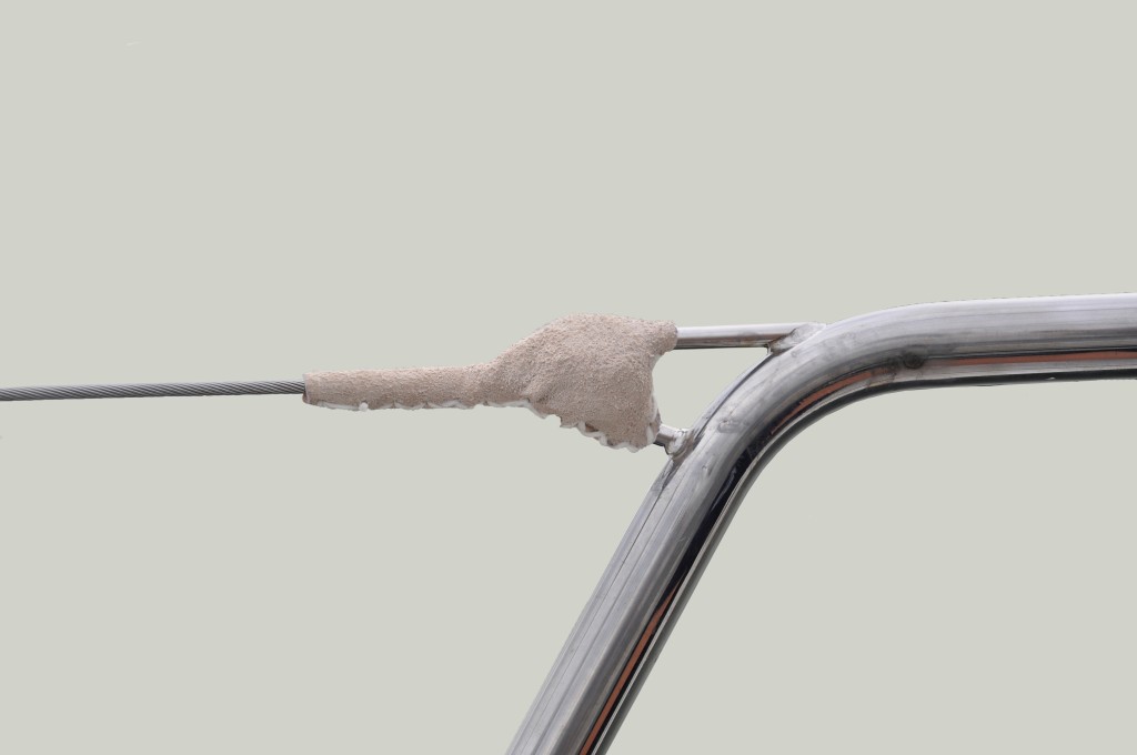 WATERLINE Leather abrasion protection set for railing wire ends without sheathing 1 WATERLINE Leather abrasion protection set for railing wire ends without sheathing