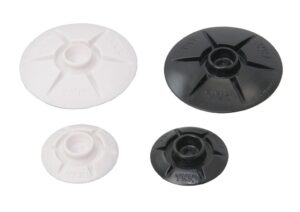 SNAD self-adhesive plastic base, 40mm, for plinths, white