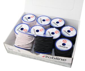 ROBLINE rubber line, PES/NR, 3mm color mix 15m, 10 pcs.