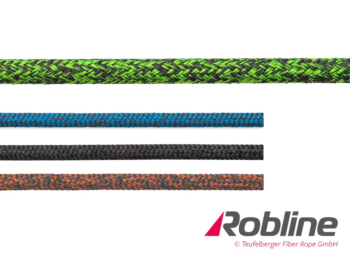 ROBLINE Admiral 10000, PES-Technora/Dyneema, 10mm neon green/gray 1 ROBLINE Admiral 10000, PES-Technora/Dyneema, 10mm neon green/gray