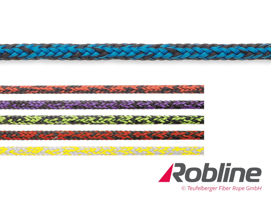 ROBLINE Dinghy Polytech, PES-Techora/Dyneema, 4mm blue/black 1 ROBLINE Dinghy Polytech, PES-Techora/Dyneema, 4mm blue/black