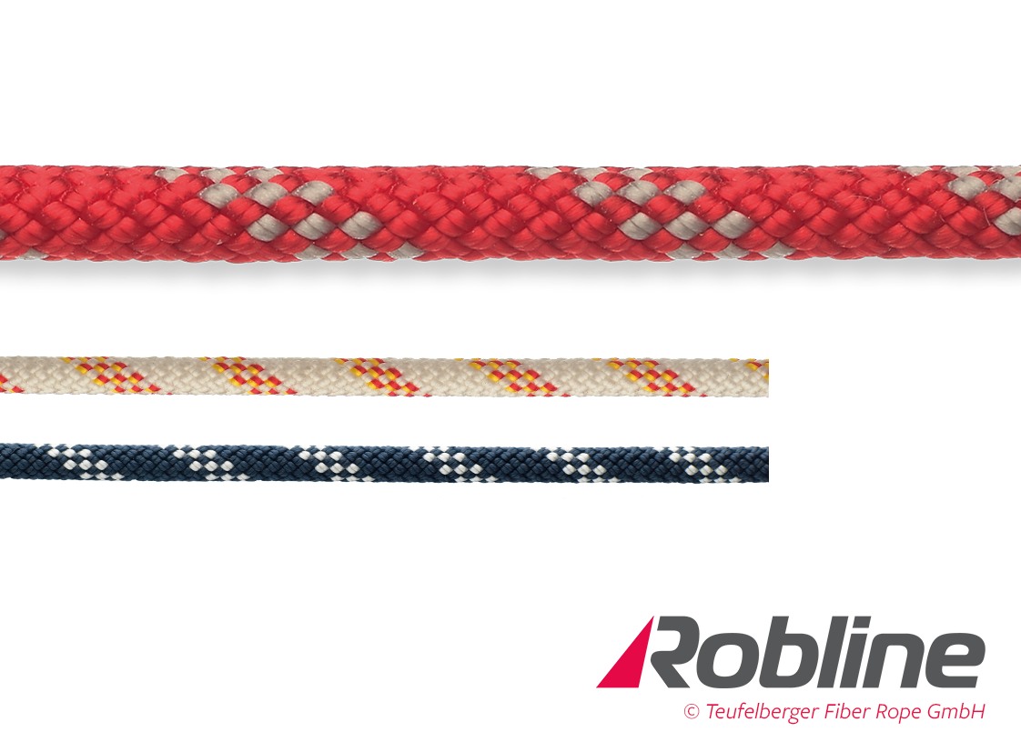 ROBLINE Leech Line, PES/Robtec, 4mm white/red/yellow 1 ROBLINE Leech Line, PES/Robtec, 4mm white/red/yellow