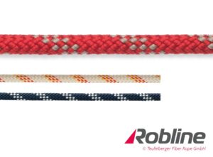 ROBLINE Leech Line, PES/Robtec, 1.7mm red/silver
