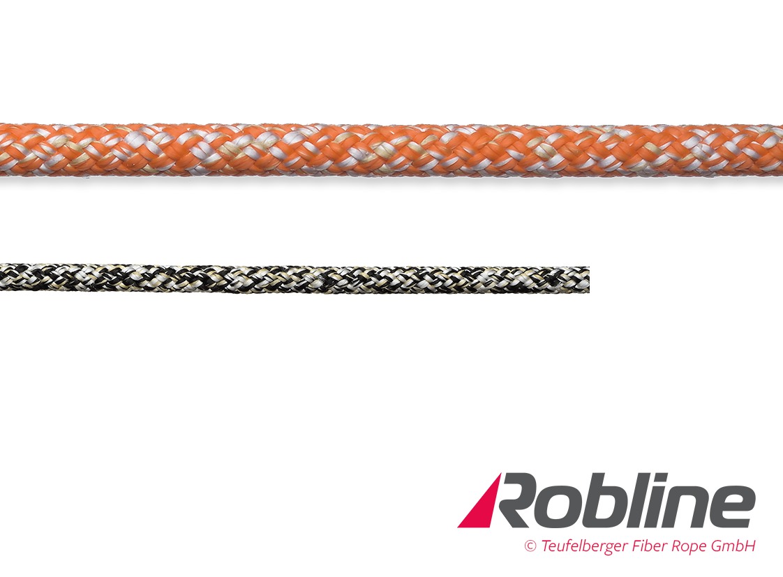 ROBLINE Super Dinghy Sheet, Robtec-Technora-XLF/XLF, 7mm white/black 1 ROBLINE Super Dinghy Sheet, Robtec-Technora-XLF/XLF, 7mm white/black
